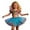 Green-a, variant on Girls Ballerina Tutu Skirt, Colorful Pom Poms for Halloween Party & Dance, Size 3-4 Years