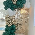 thumbnail image 6 of Emerald Green Gold Balloons Arch Garland Kit, 134pcs Dark Green,White,Chrome Gold Balloons for Birthday Baby Shower Wedding Anniversary Jungle Safari Wild One Animal Party Decorations, 6 of 15