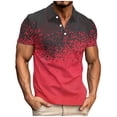thumbnail image 2 of POTETI Polo Shirts for Men Big And Tall Collared Casual Short Sleeve Shirts Tropical Print Tops, 2 of 5