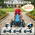 thumbnail image 4 of Qaba Pedal Go Kart for Kids, Go Cart with Adjustable Seat, EVA Wheels, for Boys & Girls Aged 3-8 Years Old, Blue, 4 of 10