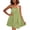 Green, variant on Women's Spaghetti Strap Square Neck Mini Dress, Casual Loose A Line Swing Babydoll Dress, Sleeveless Adjustable Camisole Dress for Summer Beach Cover Up
