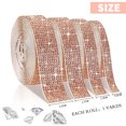 thumbnail image 4 of Eanloly 4 Rolls Self Adhesive Art & Craft Tape with 2 mm Rhinestones Strips Sticker(Champagne), 4 of 6