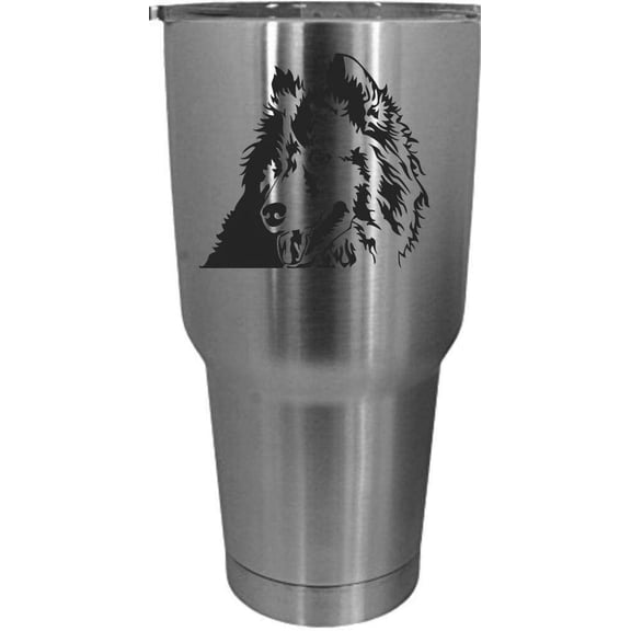 Shiba Inu Dog Themed Etched 30oz Tumbler