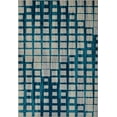 thumbnail image 1 of Eaton Centre Blue Beige Contemporary Geometric Area Rug Runner 2'7" x 9'10", 1 of 4