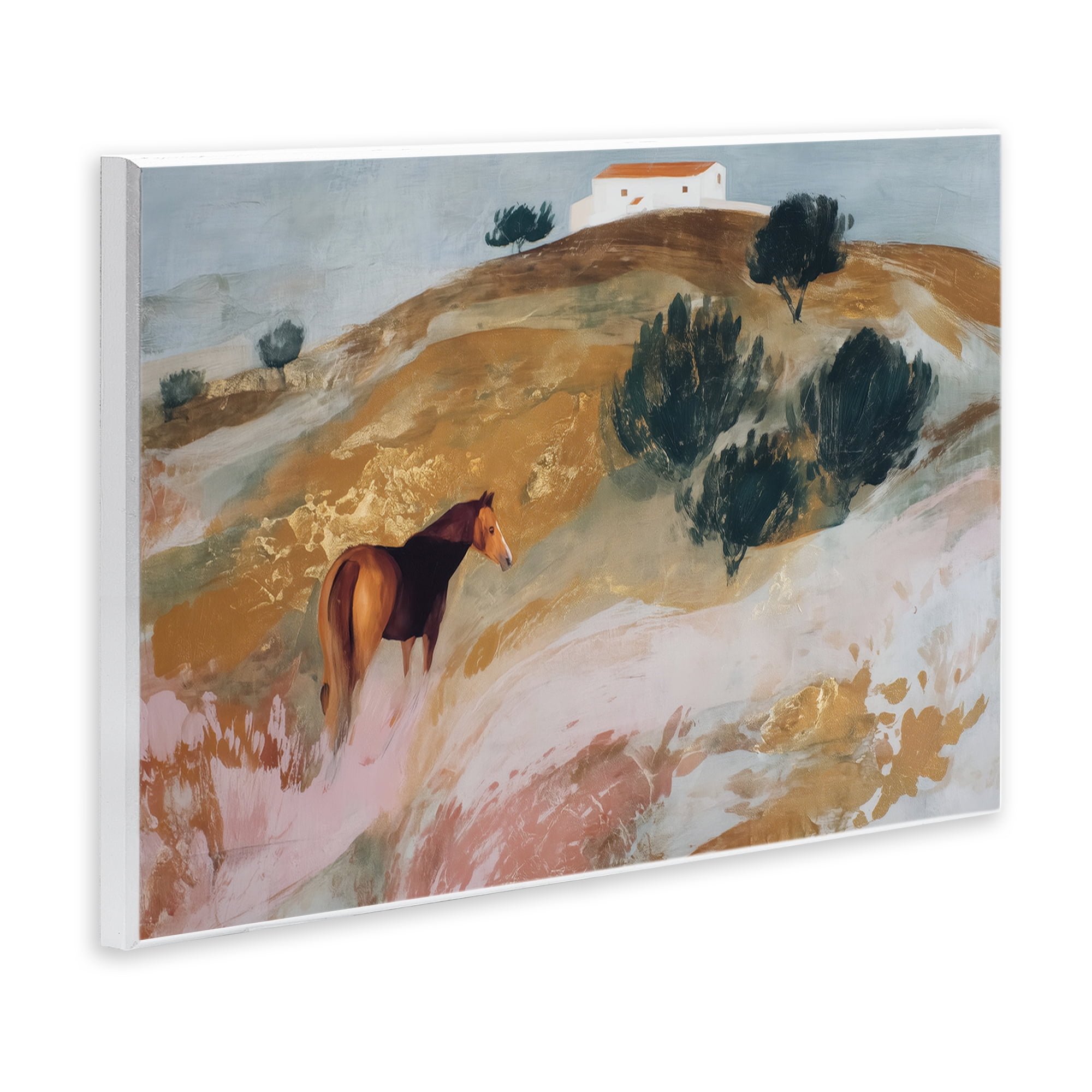 Stupell Industries Horse in Tuscan Countryside Wall Plaque Art, design by Chromatic Storm Studio