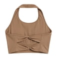 thumbnail image 3 of uvwlwu Women's Back Cutout Sports Bra Halter Neck Twisted Cropped Yoga & Workout Tank Top,M, 3 of 3