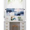 thumbnail image 5 of Valances for Windows Abstract Stitching Rod Pocket Cafe Window Treatments Valance Curtains for Kitchen Bathroom Laundry Basement Windows 42"x18", 5 of 9