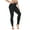 Black, variant on Womens High Waisted Yoga Legging Pants