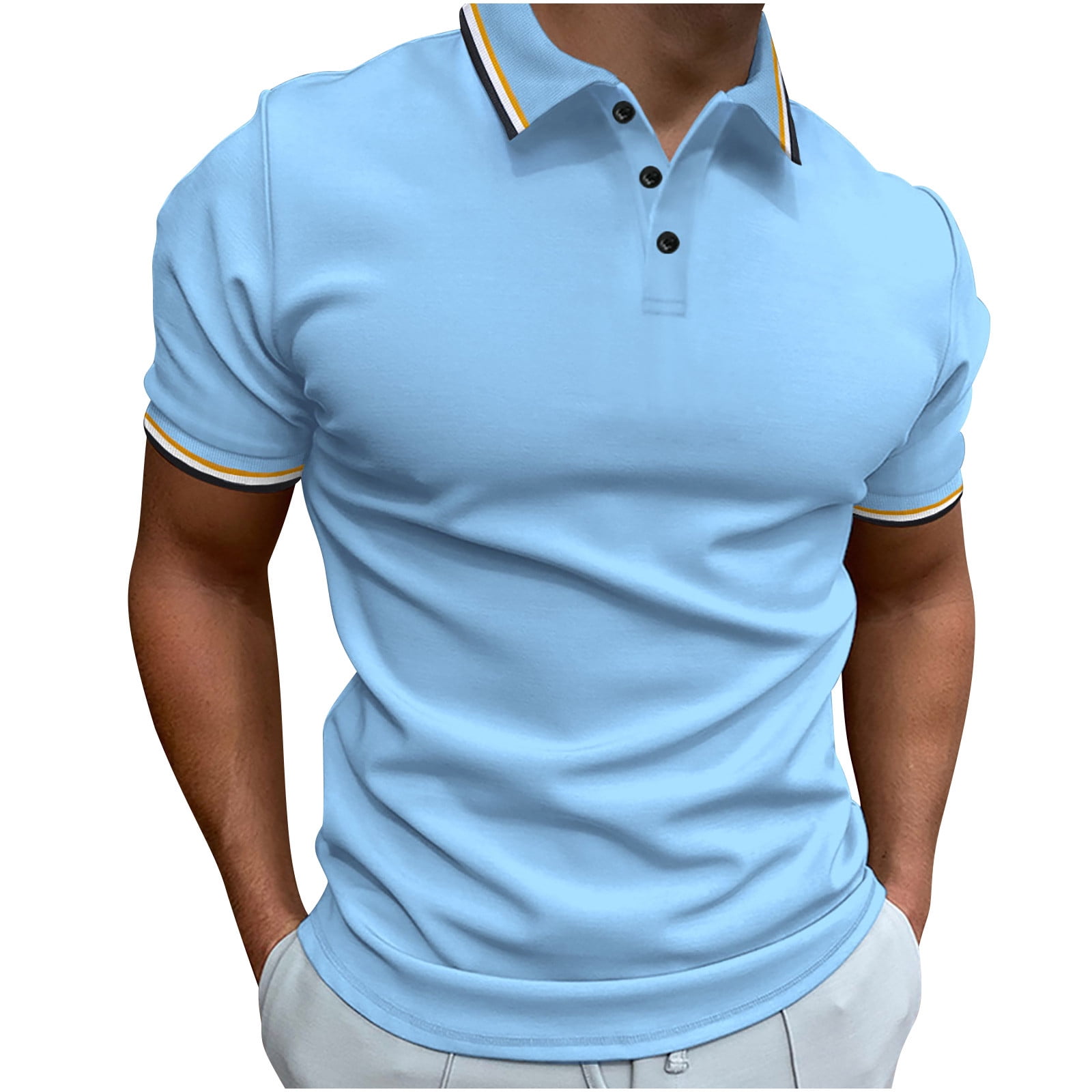 QIPOPIQ Polos Tactiques de Performance pour Hommes pour l'Extérieur à Manches Courtes et Longues, Évacuation de l'Humidité Liquidation