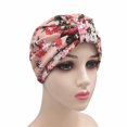 thumbnail image 2 of EnJoCho Women's Outdoor Travel Hat Cancer Head Hat Cap Ethnic Boho Floral Hair Cover Wrap Turban Headwear Turban Cap, 2 of 2