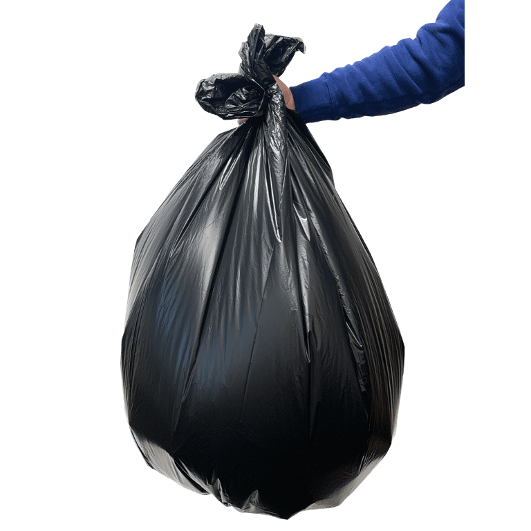 Lavex Pro 55-60 Gallon 3 Mil 38 x 58 Low Density Heavy-Duty Industrial  Contractor Black Trash Bag Can Liner - 50/Case