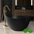 thumbnail image 3 of Rainlex 63" Solid Surface Soaking Bathtub, Black, 3 of 12