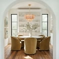 thumbnail image 2 of Crystorama Addis 9 Light Aged Brass Chandelier - 22"W x 14.25"H x 22"D, 2 of 12