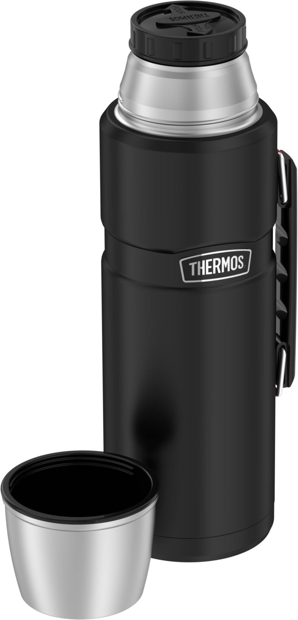 Thermos Vacuum Flask Insulated Water Bottle Matte Black 500ml – Japanese  Taste