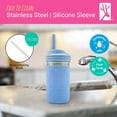 thumbnail image 4 of Elk and Friends Stainless Steel Cups | 14 oz Mason Jar Design | Kids & Toddler Cups with Silicone Sleeves & Straws with Stopper | Smoothie C, 4 of 8