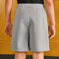 thumbnail image 6 of Liyamei Boys Solid Color Athletic Shorts with Elastic Waist for Summer Play Size 5-14,Grey, 6 of 6
