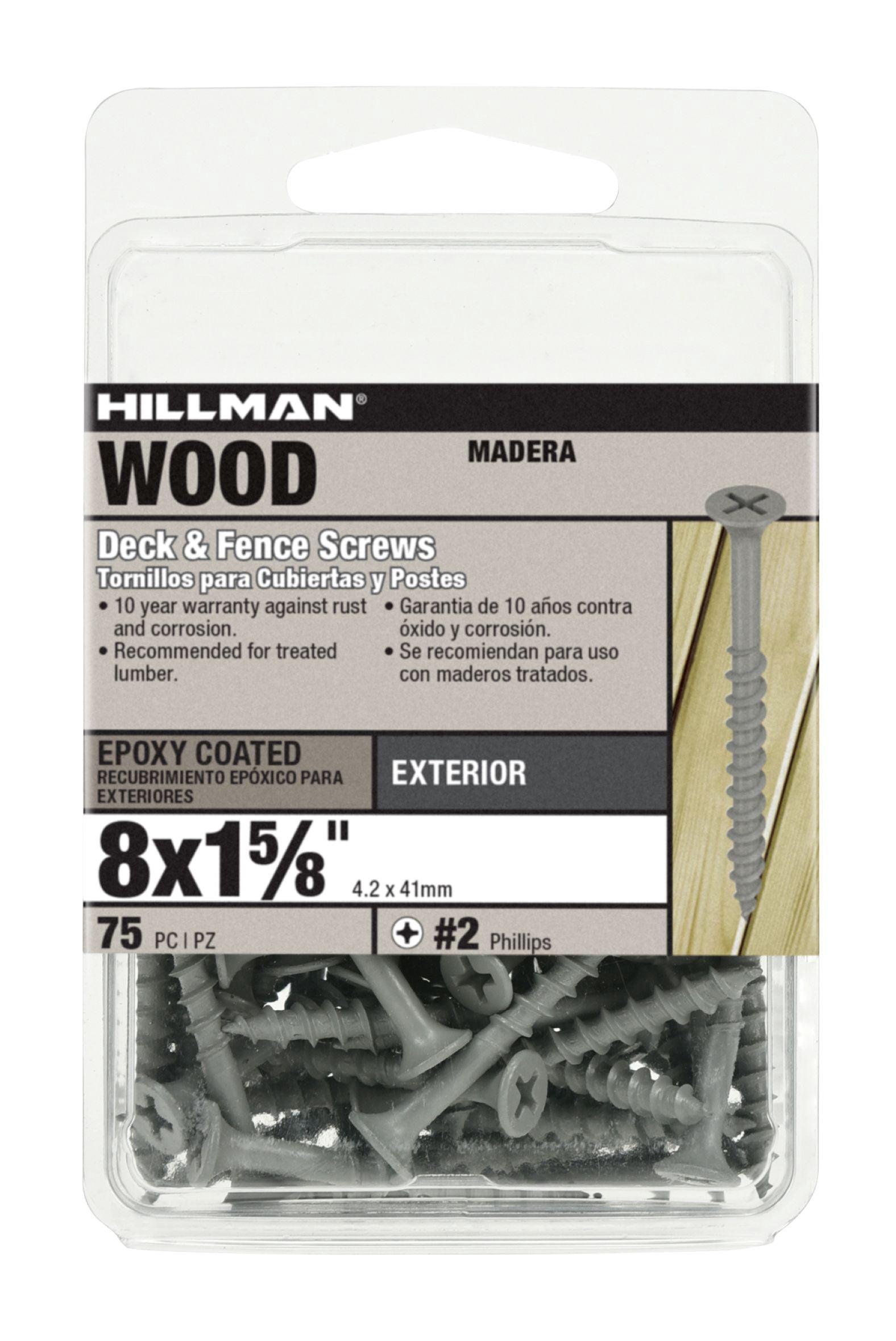 Fas-n-Tite Deck and Fence Wood Screws, #10 x 3