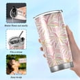thumbnail image 6 of SKYSONIC Palm Tree 20 oz Stainless Steel Insulated Mug, Double Vacuum Insulated Travel Mug with Lid and Straw, 6 of 7