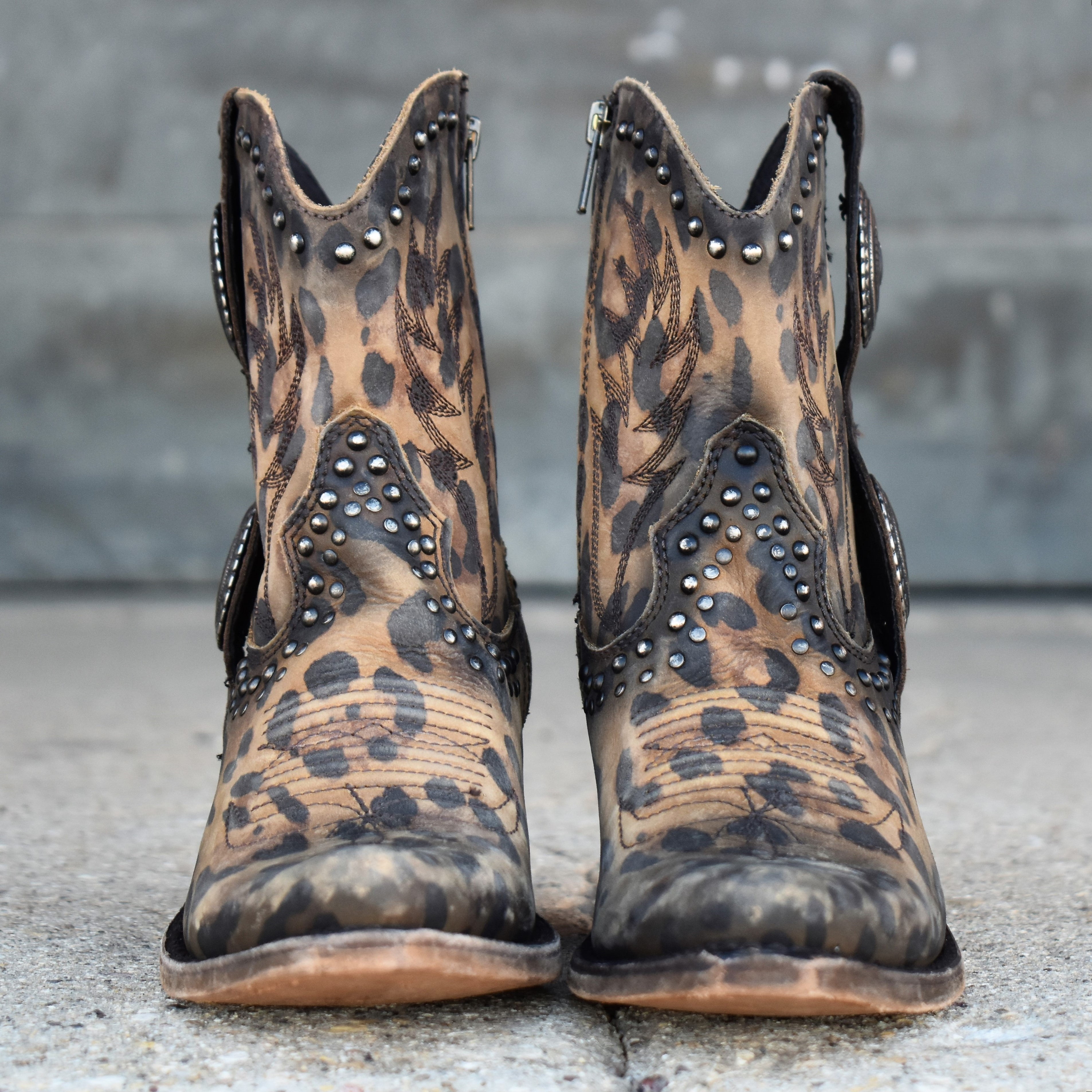 Liberty Black Ladies Shirley Chita Miel Concho Cheetah Boots LB 712979 Walmart
