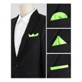 thumbnail image 4 of INSPIRE CHIC Men's Pocket Square Solid Color Handkerchiefs Self-folded For Wedding Party Fluorescent Green One Size, 4 of 4