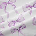 thumbnail image 5 of Erosebridal Cute Bows Bowtie Curtains Pack of 2 (42x84 Each) For Kids,Cartoon Bowknot Print Curtains Blackout,Purple White, 5 of 7