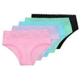 thumbnail image 6 of Littleforbig Women's Ladies Cotton Underwear Hipster Briefs 5 Pack Panties Set - Lace High Waist Cute Comfort Panties S, 6 of 7