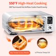 thumbnail image 4 of Beelicous Pro 19QT Digital 8-in-1 Air Fryer Toaster Oven, 550°F Flavor-Lock Tech, Flip Up & Away Capability, 40+ Recipes, Airfryer Countertop Oven Combo, 4 Accessories, Fit 13 Pizza, Stainless Steel, 4 of 5