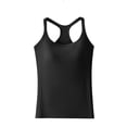 thumbnail image 7 of BUIGTTKLOP Camisole Tops for Women Built in Bra Spaghetti Strap Tank Tops Scoop Neck Ribbed Slim Fitted Basic Tees, 7 of 7