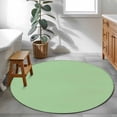 thumbnail image 4 of Light Green Round Rugs 4ft, Farmhouse Solid Green Color Modern Art Non Slip Washable Rug Runner, Low Pile Indoor Floor Carpet Mat Bathroom Rugs for Living Room, Bedroom, Kids Room, 4 of 9