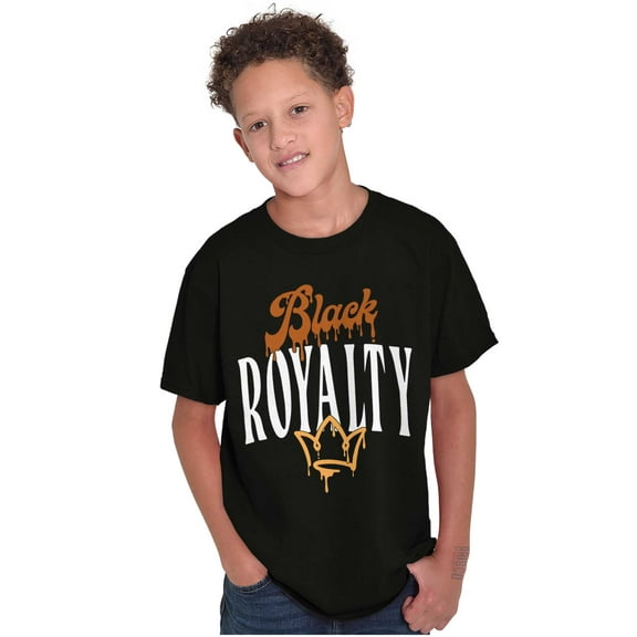 Black Royalty Graffiti Paint Drip Crewneck T Shirts Boy Girl Teen Brisco Brands S