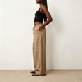 thumbnail image 5 of Sewkxo Women's Wide Leg Beach Pants Elastic Waist Lightweight Casual Palazzo Lounge Trousers with Pockets,Coffee XL, 5 of 5