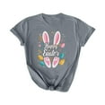 thumbnail image 3 of AGWOLF Easter Shirt Women 2025 Easter Eggs Happy Easter Print Tshirts Short Sleeves Crewneck Shirt for Teen Girl Easter Teacher Shirt Easter Bunny Shirt Women, 3 of 6
