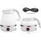 thumbnail image 3 of Hervidor de viaje eléctrico de silicona plegable de 0,6 l, mini portátil Hervidor con fondo de acero inoxidable para camping, vacaciones, 600 W, ebullición rápida, 3 of 5