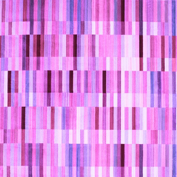 Ahgly Company Indoor Square Southwestern Purple Country Area Rugs, 3' Square