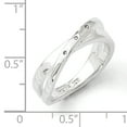 thumbnail image 3 of 925 Sterling Silver White Ice .03ct. Diamond Religious Faith Crossover Ring Size 6 Measures 3mm Wide - Ring for Women, 3 of 6