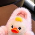 thumbnail image 4 of Kids Cute Duck Fuzzy Slippers for Boys Girls Soft Sole Non Slip Plush House Slippers Cartoon Warm Winter House Shoes Black Size 6 Toddler, 4 of 6