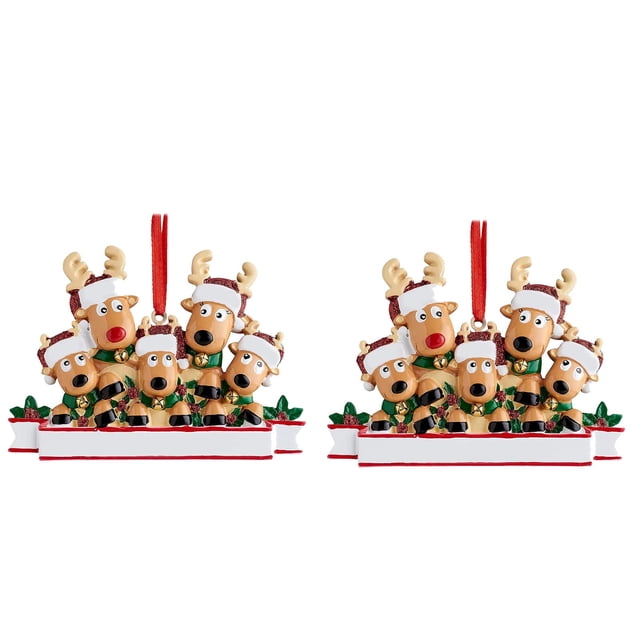 Adorno familiar personalizado para árbol de Navidad, lindo ciervo, vacaciones, regalo de invierno, año, adorno familiar duradero Wmkox8yii fhajkh4504