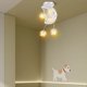 thumbnail image 4 of Lámpara de techo con forma de estrella y luna, iluminación colgante para dormitorio, sala de estar, pasillo, blanco cálido, 4 of 5