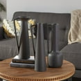 thumbnail image 3 of CosmoLiving by Cosmopolitan 17", 16", 16"H Black Ceramic Vase with Handles, Set of 3, 3 of 12