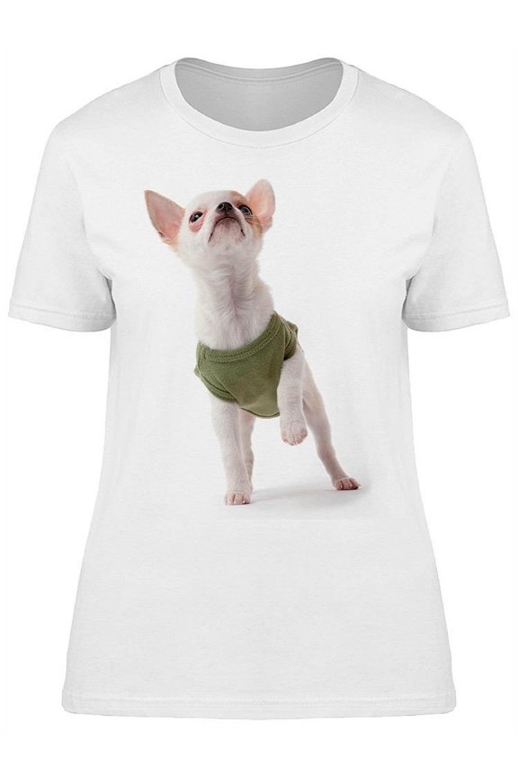 Puppy Raises A Paw T-Shirt Women -Image by Shutterstock, Female Small
