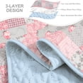 thumbnail image 5 of Davulos Plaid Patchwork Quilt for Twin Bed,2 Pieces Reversible Microfiber Summer Bedspread Coverlet Bedding Set for All Season(1 Quilt,1 Pillow Shams), 5 of 9