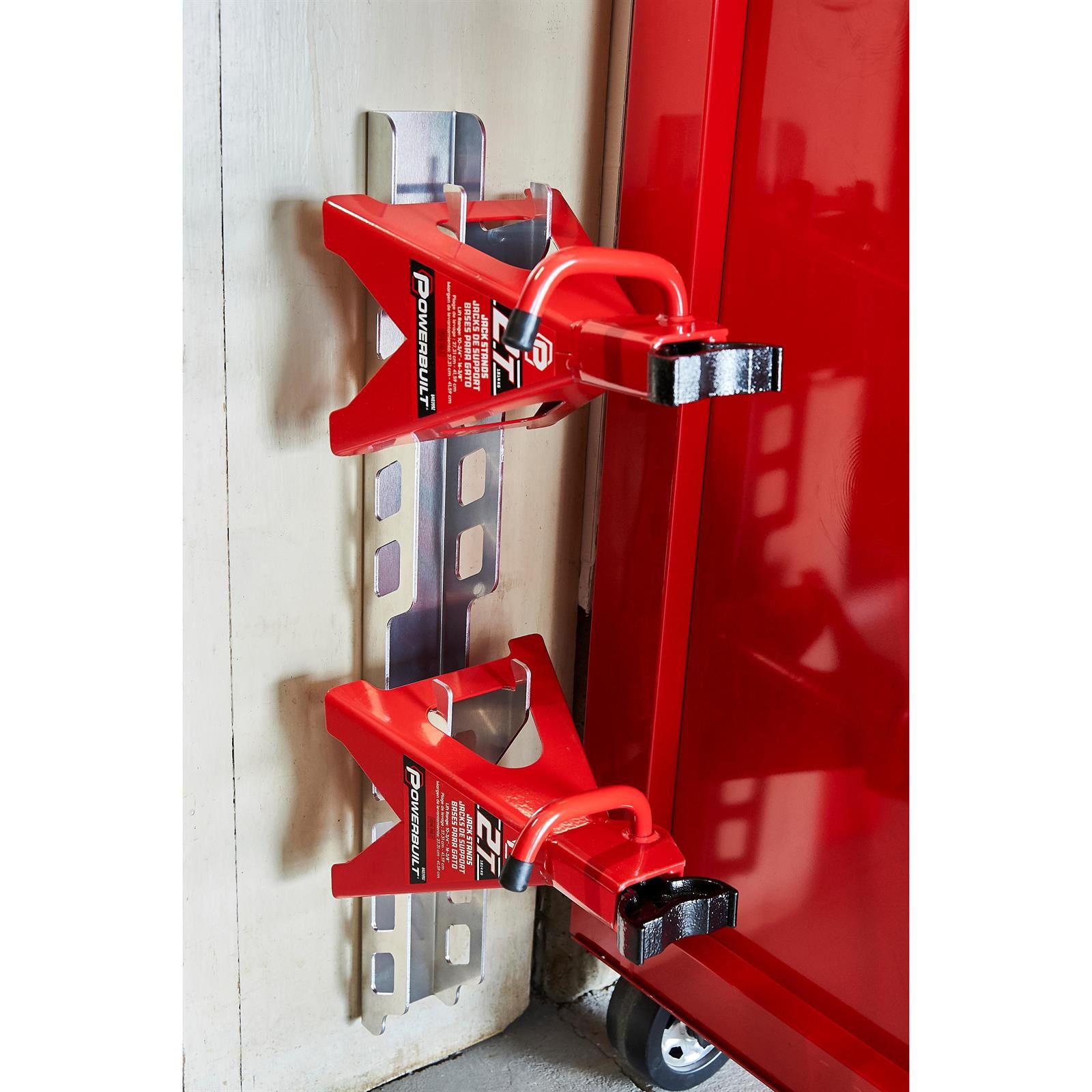 Wall Mount Aluminum Racing Floor Jack & Jack Stand Holders