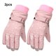 thumbnail image 4 of Qarigey 1 par de guantes para esquiar en la nieve para niños, guantes a prueba de viento, mitones de calentamiento ajustables, equipo deportivo para guantes y mitones Rosa claro Qarigey AP013201-02, 4 of 6
