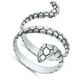 thumbnail image 4 of Snake Coil Serpent Viper Promise Ring .925 Sterling Silver Band Jewelry Female Male Unisex Size 10, 4 of 4
