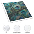 thumbnail image 3 of WYYP Peacock Feathers Cloth Napkin Reusable Gift Cloth Napkin 2 PCS, 3 of 7