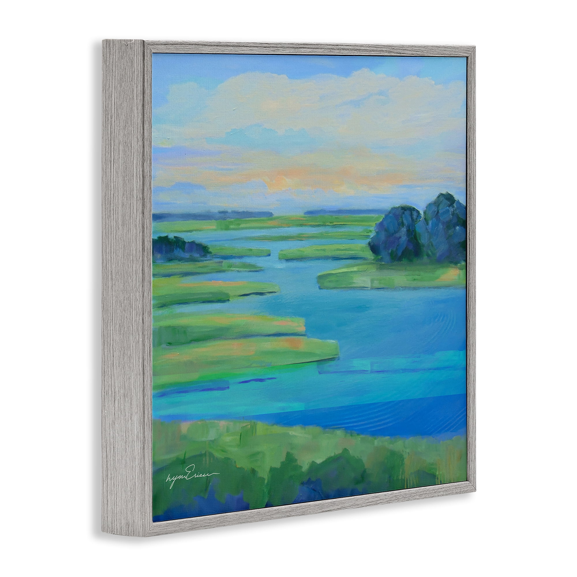 Stupell Industries Scenic Scarborough Marshes Gray Framed Giclee Art, design by Lynn Ericson Fine Art