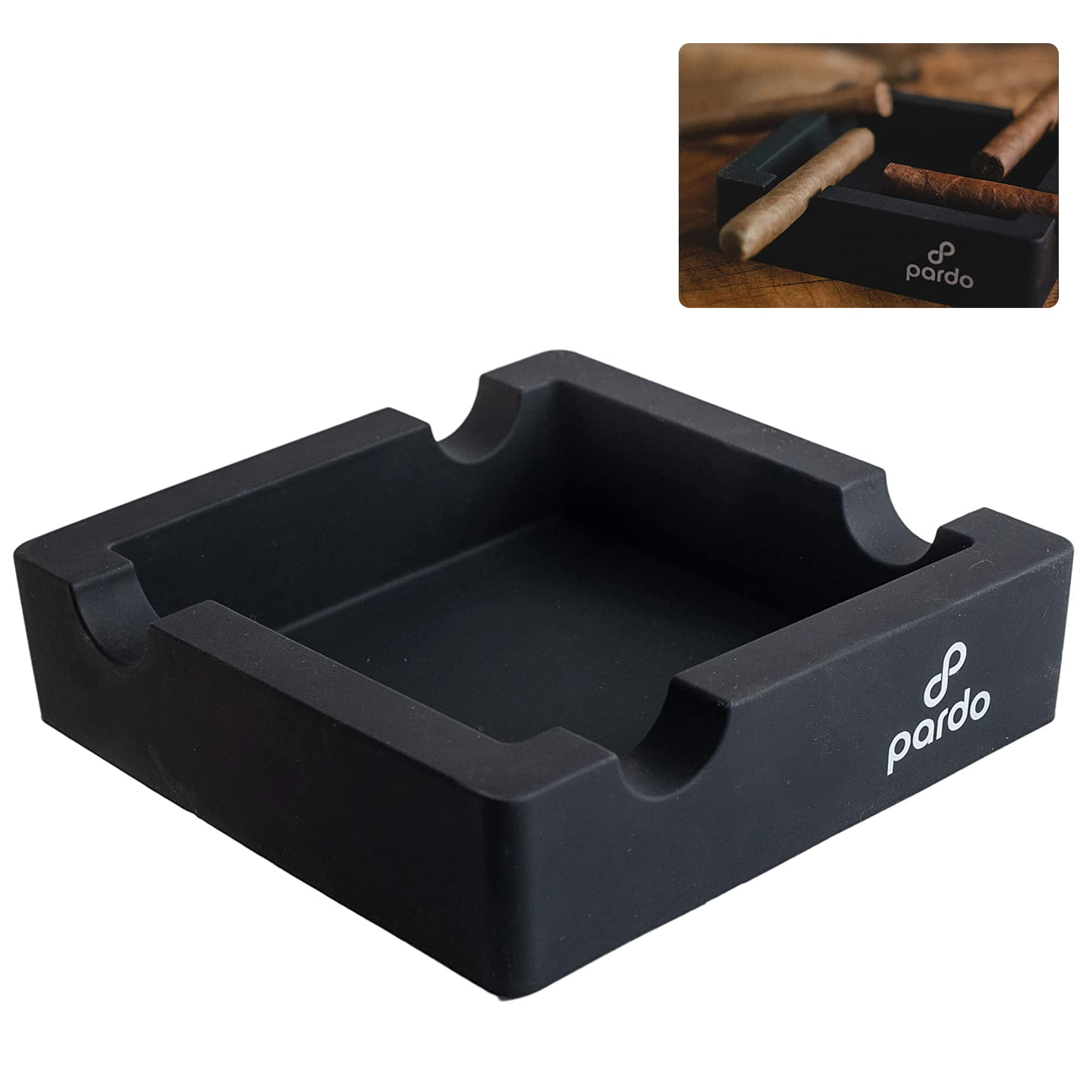 Pardo Cigar Ashtray Unbreakable Silicone Large Ring Gauge, Cigar