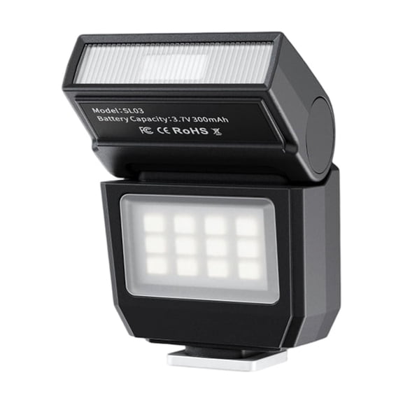 SL03 Firefly Flash, Mini On-Camera Supplement Light for Micro Single Camera Black