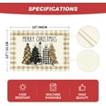 thumbnail image 6 of mubwai Watercolor Brown Buffalo Plaid Christmas Trees Placemats Set of 4, 12x18 Inch Winter Table Mats for Party Kitchen Dining Decoration, 6 of 6