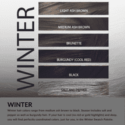 Color Me Beautiful Winter Swatch Fan, Color Guide Book for Selecting Clothing, 48 Custom Makeup Chips